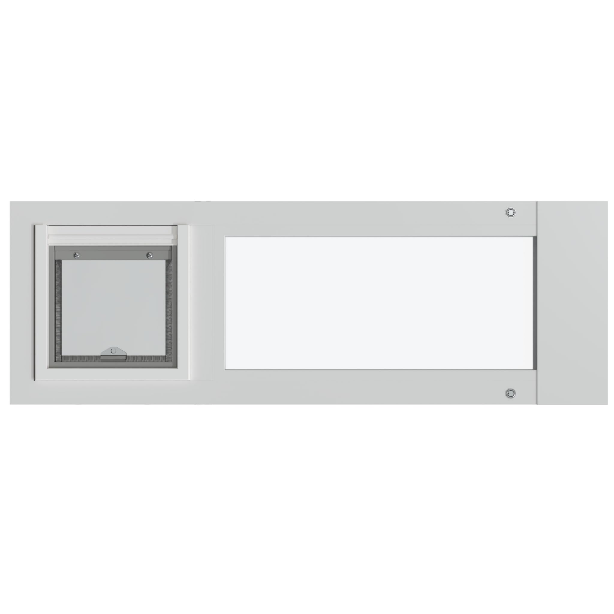 Liberty Cat Door for Sash & Vinyl Windows | Economical Sturdy Window Insert | White Frame | 23 - 24.5 Width Range