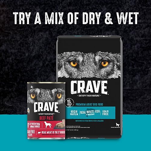 CRAVE Grain Free High Protein Adult Dry Dog Food, White Fish & Salmon, 22 lb. Bag