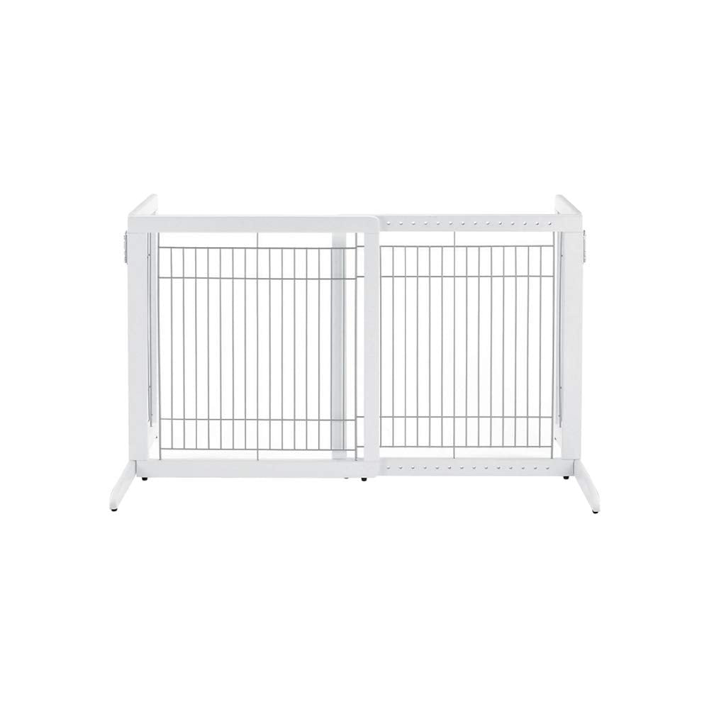 Richell High Freestanding Pet Gate, Standard, Origami White