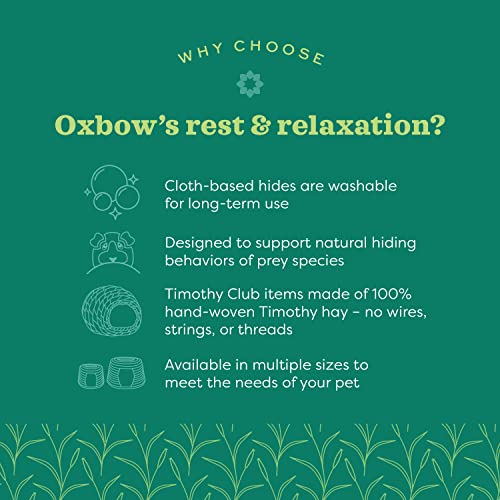 Oxbow Enriched Life Fleece Hammock, Small Animal Hideaway, Guinea Pig, Hamster, And Gerbil Shelter, Small Animal Enrichment, 1 Count