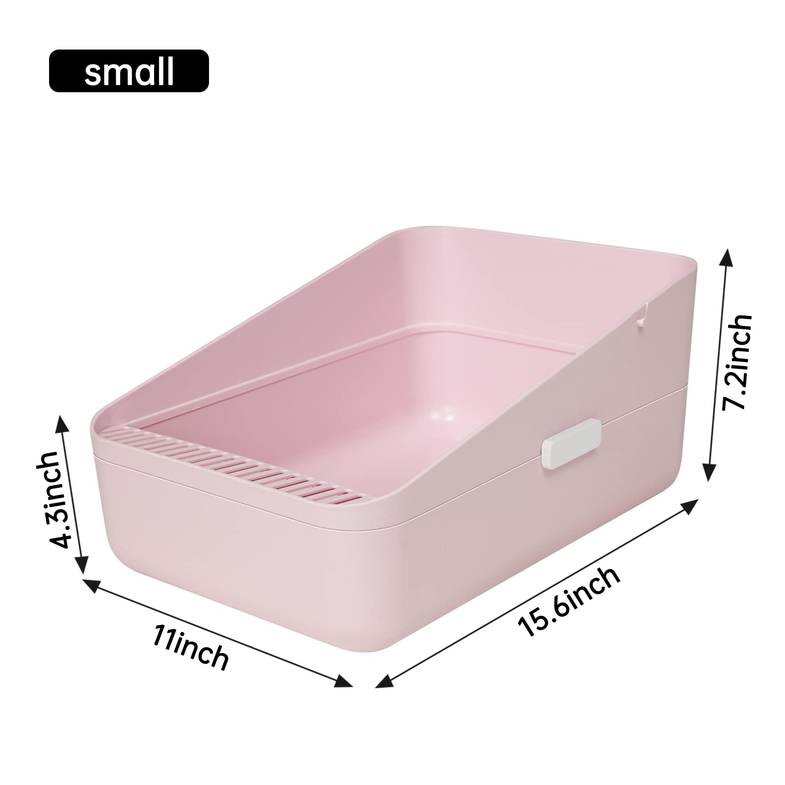 Sfozstra Open Prevent Sand Leakage, Durable High Side Sifting Litter Box For Small Cats,Secure And Odor , Removable Litter Box,