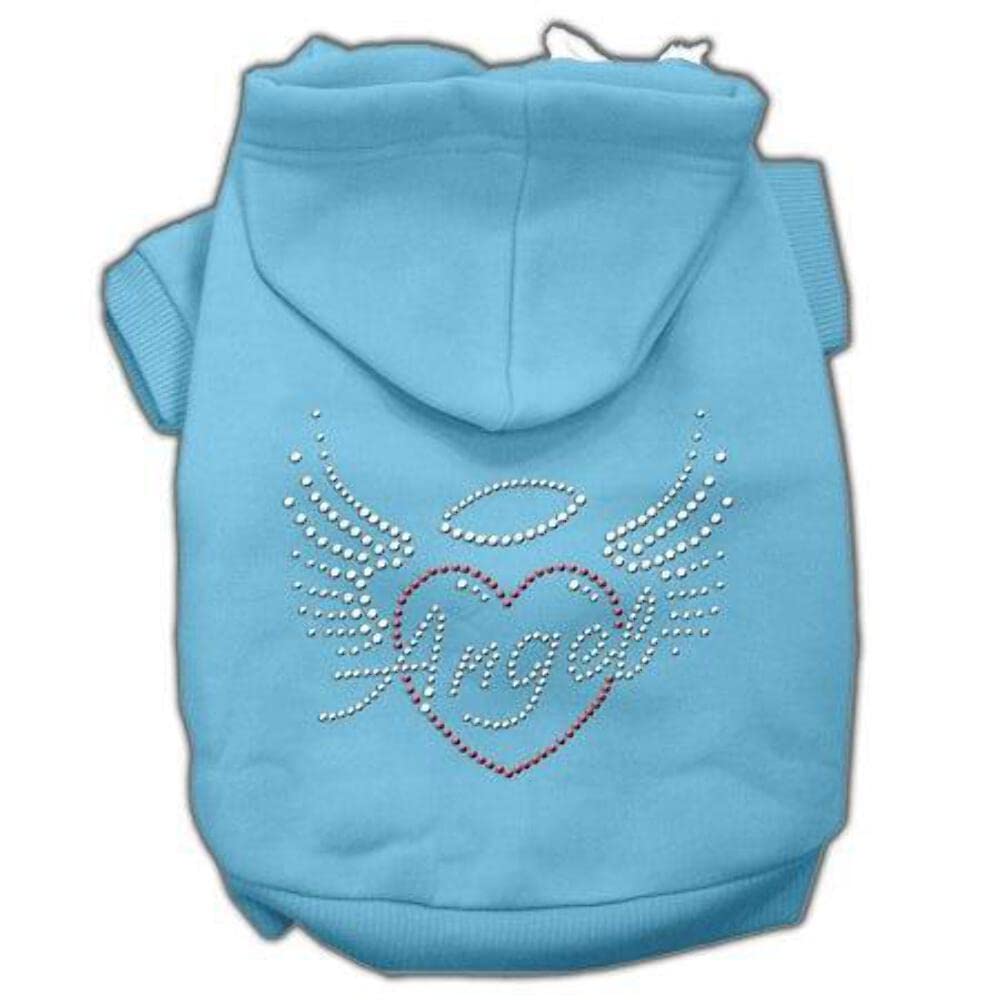 Pet, Dog & Cat Hoodie Rhinestone, 'Angel Heart' Black Xl (14-20 Lbs.)