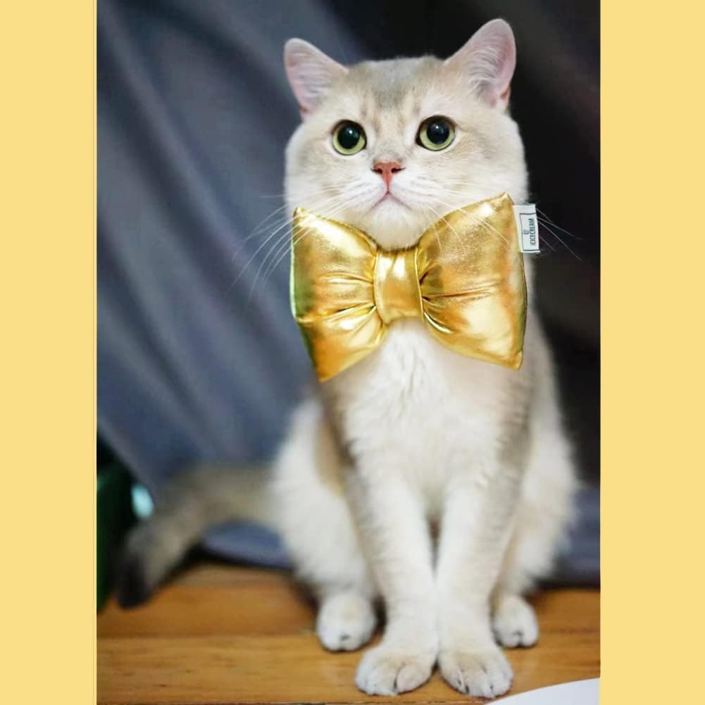 Dog Collar With Bowtie, Durable Detachable Adjustable And Comfortable Bow Tie Dog Collar For Small Dogs Puppies And Cats, Neck 9