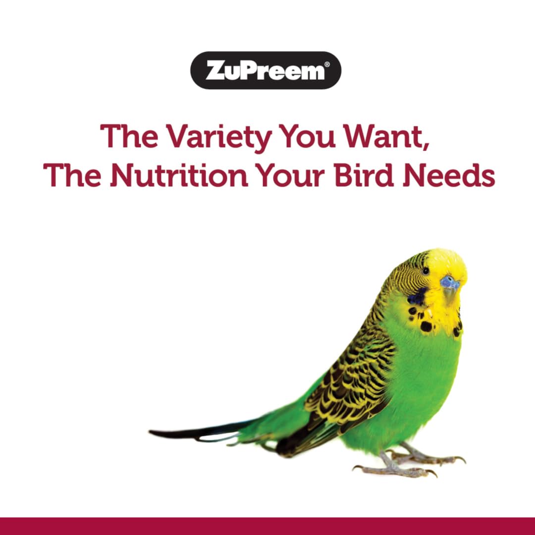 ZuPreem Smart Selects Bird Food for Small Birds, 2 lb - Everyday Feeding for Parakeets, Budgies, Parrotlets