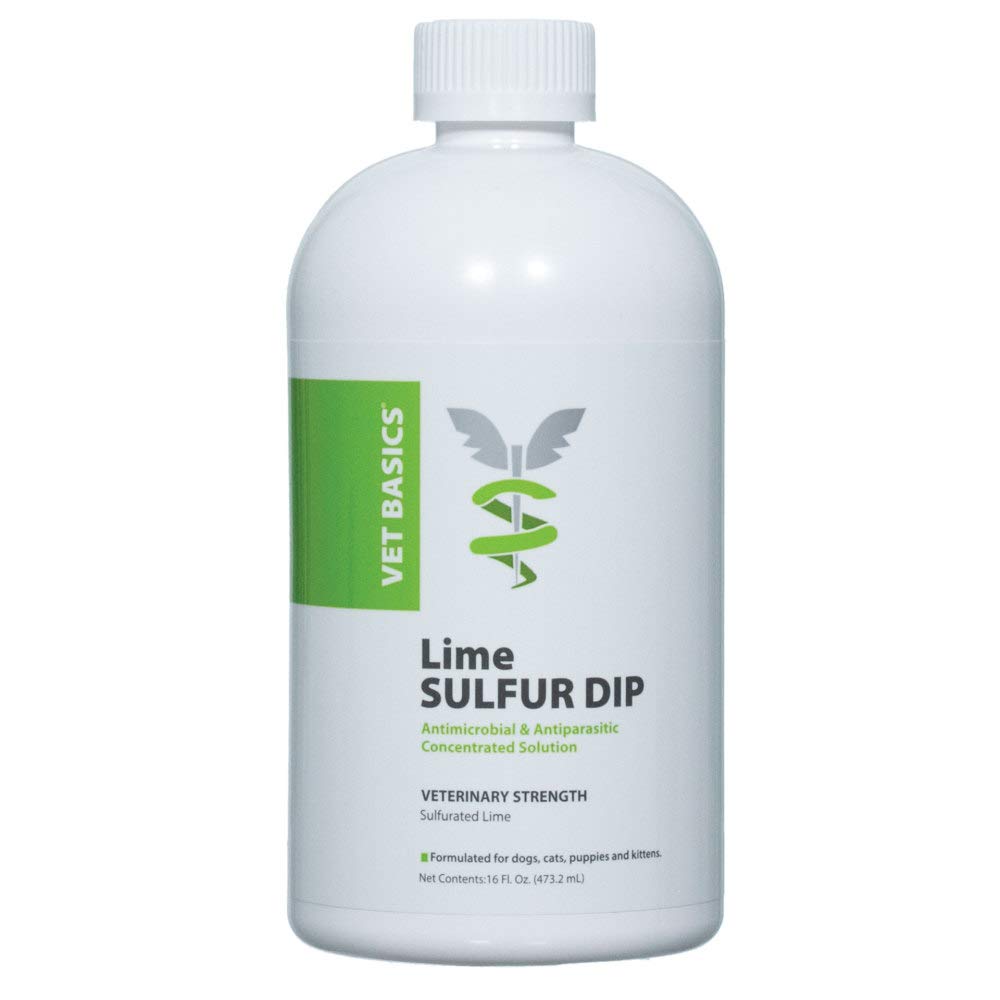Vet Basics Lime Sulfur Dip- Concentrated Solution- for Dogs, Cats & Horses- 16oz