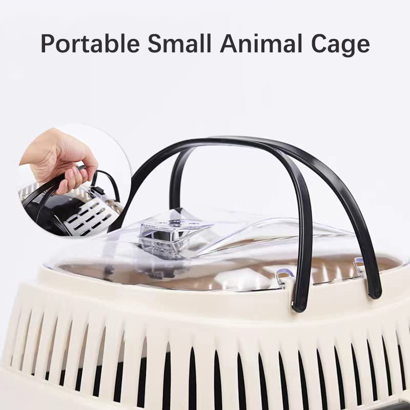 Kameiou Sky Blue Travel Small Animal Hamster Hedgehog Guinea Pig Cage Carrier For Hamster Hedgehog Ferret Guinea Pig Carrier Tra