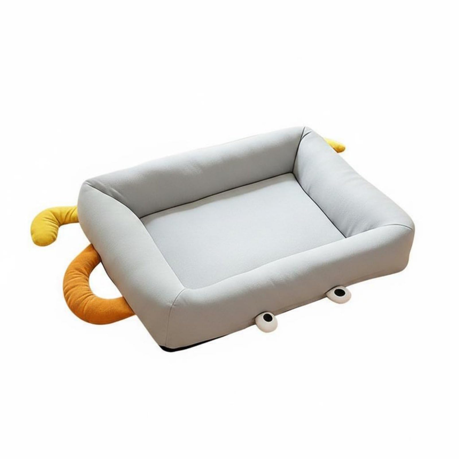 Merishopp Four Seasons Cuddler Pet Bed Raised Pillow Border Rectangular Dog Bed Waterproof StainResistant for Dogs, Cats, Small