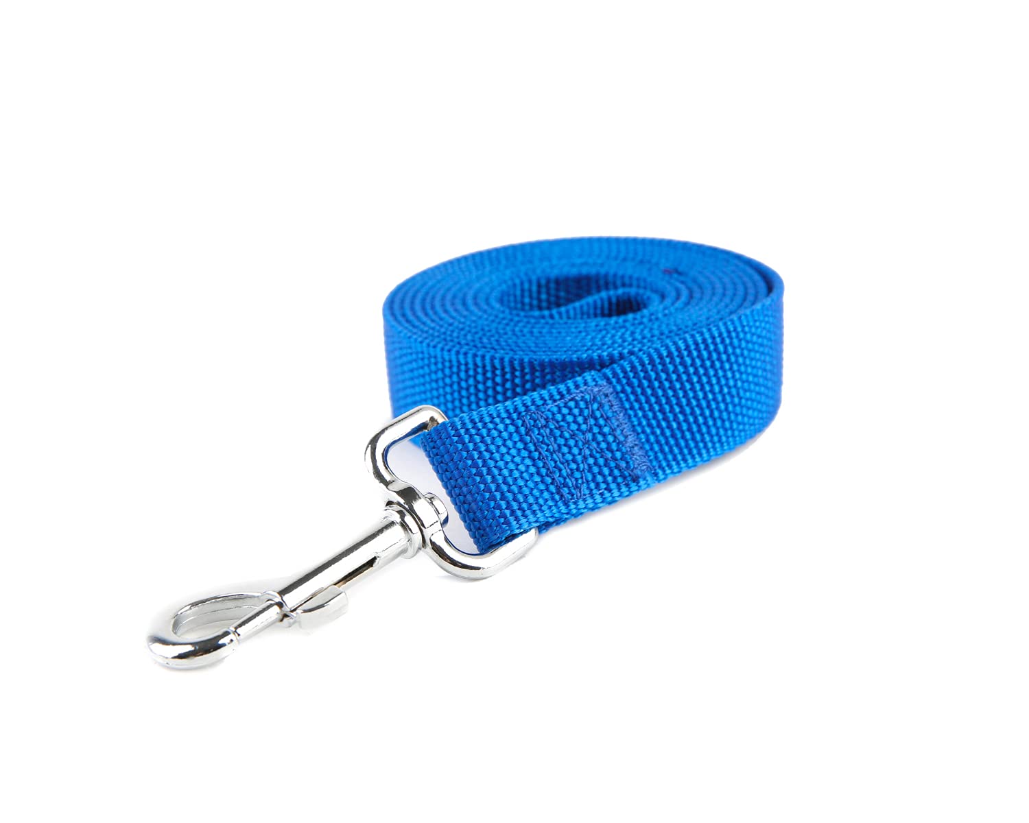 Nylon Dog Training Leash, Traction Rope, 4Ft /5 Foot /6 Feet Long, 5/8 Inch 3/4 Inch 1 Inch Wide, For Small And Medium Dogs (Blue, 1'' X 15 Ft)