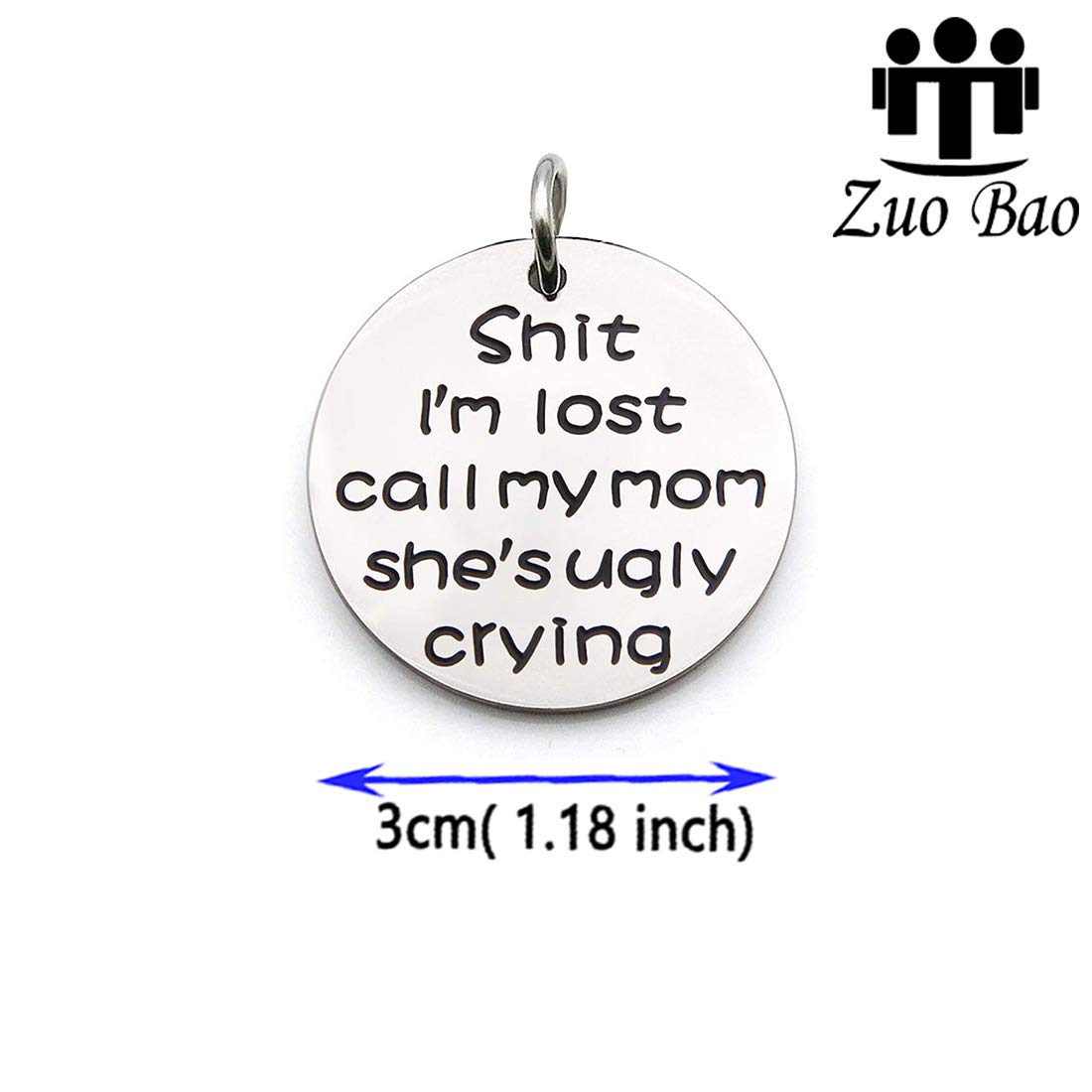 Zuo Bao Funny Dog Cat Pet Id Tag Shit I'M Lost Call My Mom She'S Ugly Crying Stainless Steel Pet Tags (Pet Id Tag)