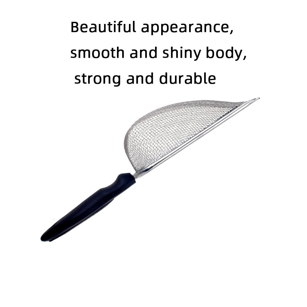 Hlmoptimo Cat Litter Scoop Stainless Steel Mesh Scooper Long Handle Deep Shovel Non-Stick Coated Metal Litter Scoop For Litter B