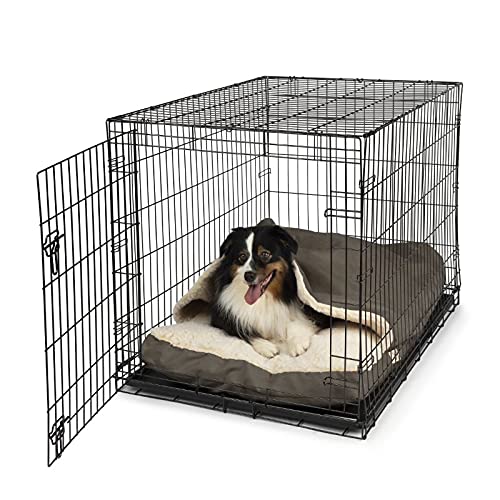 Snoozer Luxury Cozy Cave Crate Pet Bed With Microsuede, Large - Anthracite
