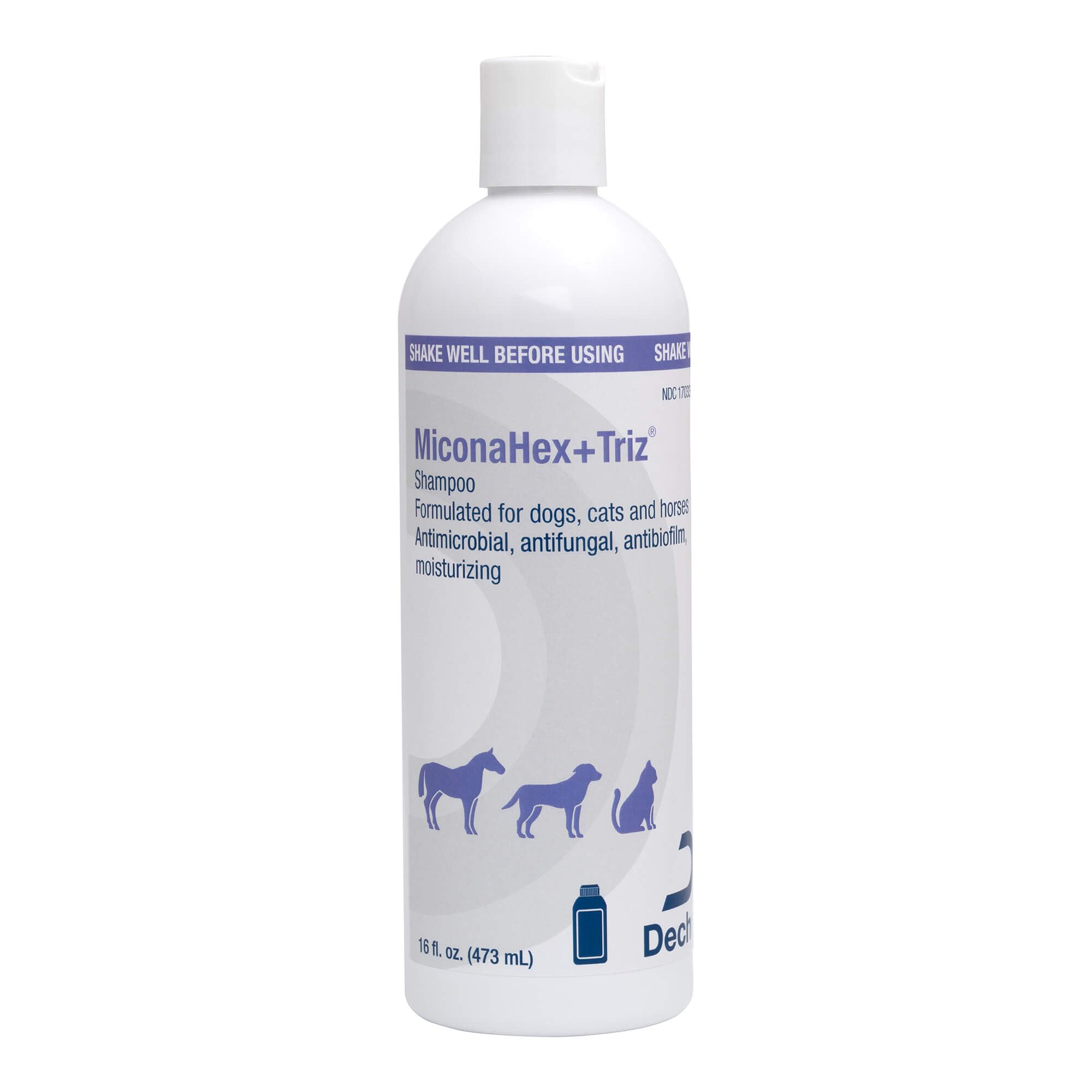 Miconahex+ Triz Shampoo For Dogs, Cats And Horses, 16 Fl Oz,Cream