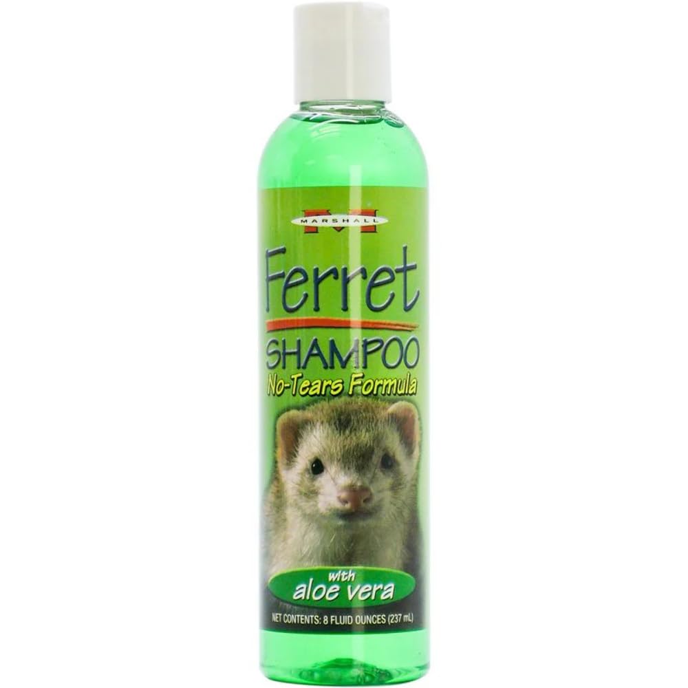 Marshall Pet Products Natural pH Balanced, Tearless Baby Safe Original Aloe Vera Ferret Deodorizing Shampoo with Eucalyptus and 