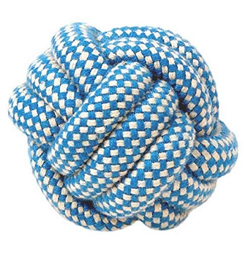 MS Pet House Dog Chew Toy Rope Toy Ball for Chewing and Teething for Small Dogs 8 cm Colors May Vary