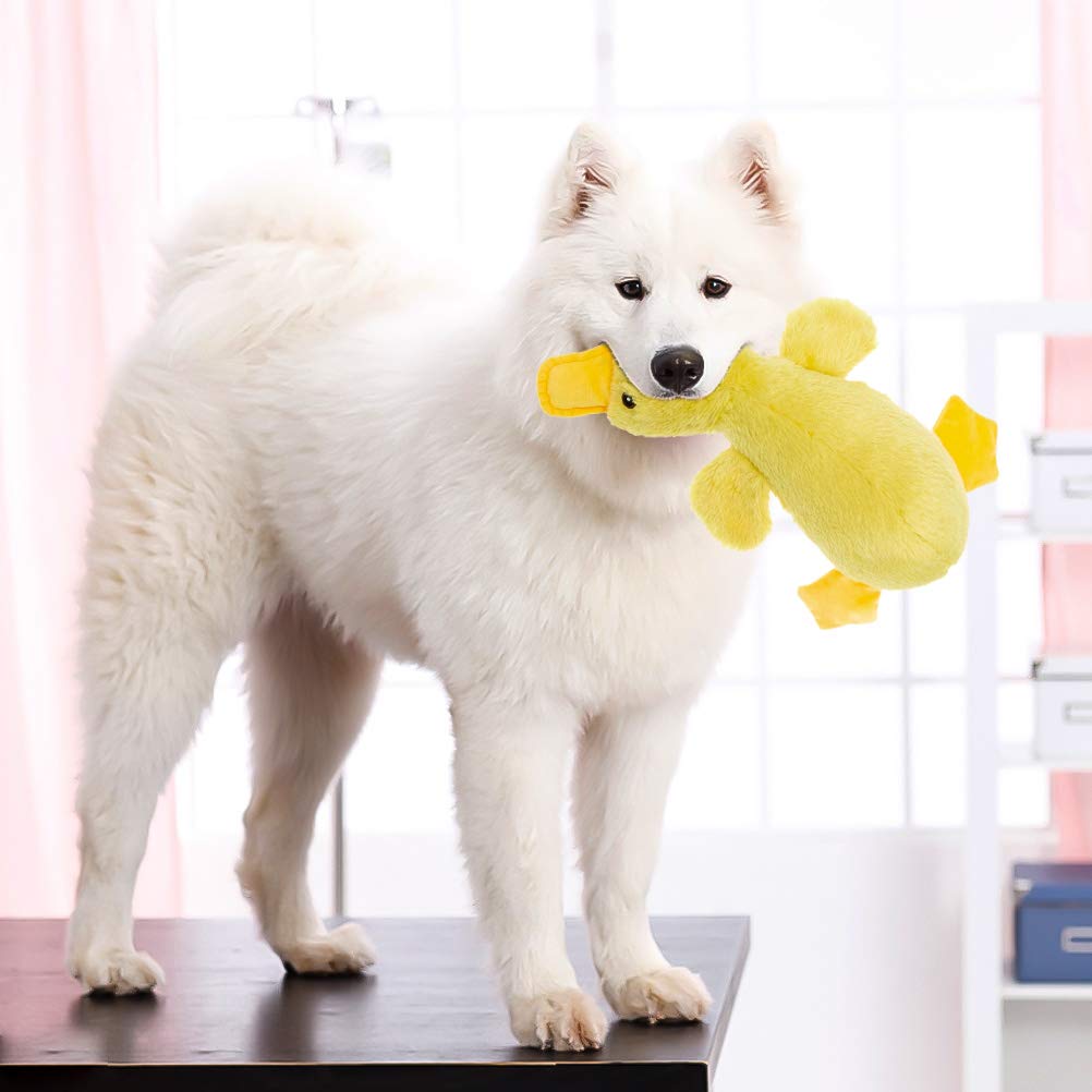 Mihachi Plush Squeaky Dog Duck Toys - Stuffed Pet Toy Duck Interactive Gifts For Dog Birthday Dogs Puppy Biting Chew Toys - For Medium And Large Dogs