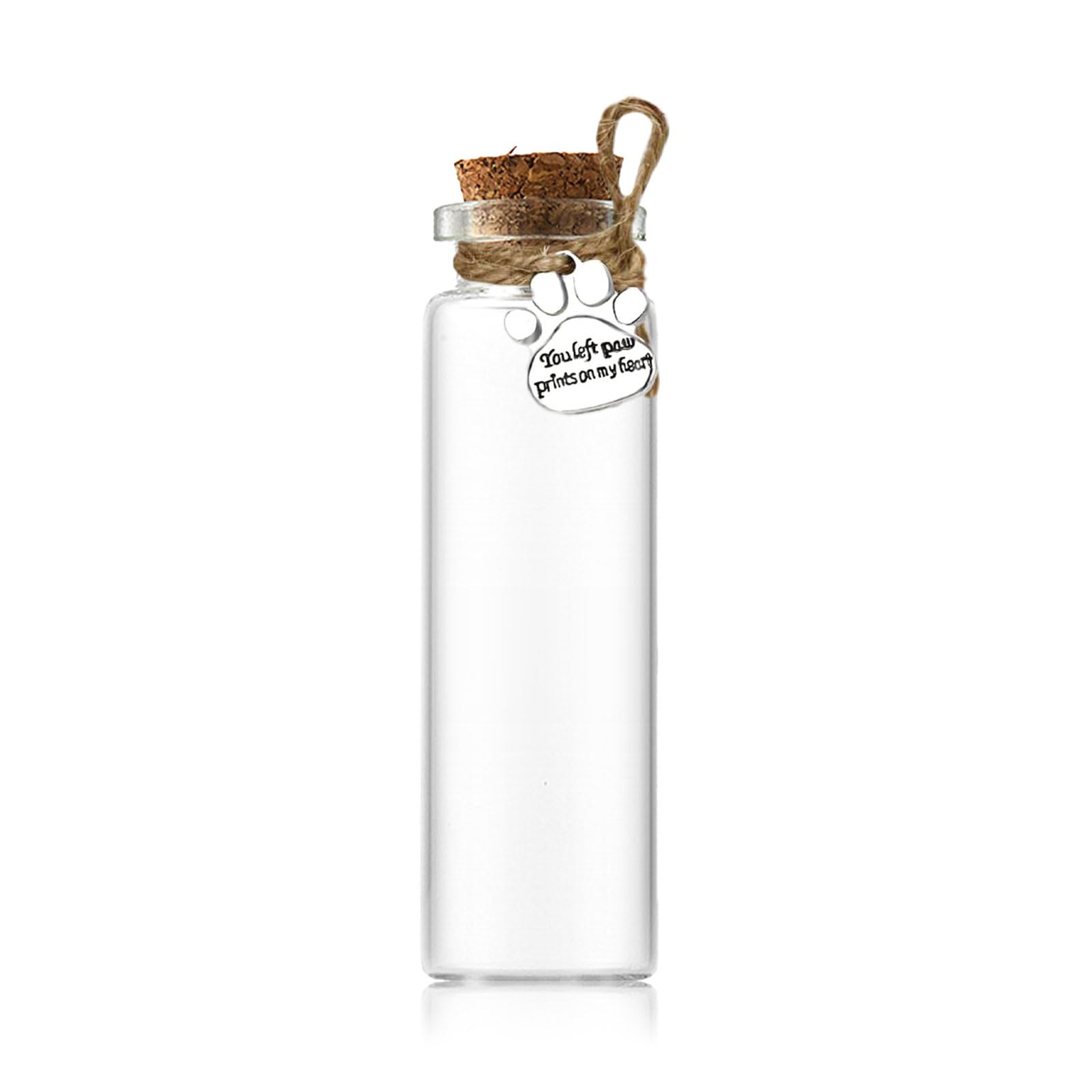 Uaiagm Hair Locket Keepsake For Pet Glass Vial For Ashes Or Hair Cat Jar Pet Memorial Keepsakes Dog Fur Memorial Bottle Lock Of 
