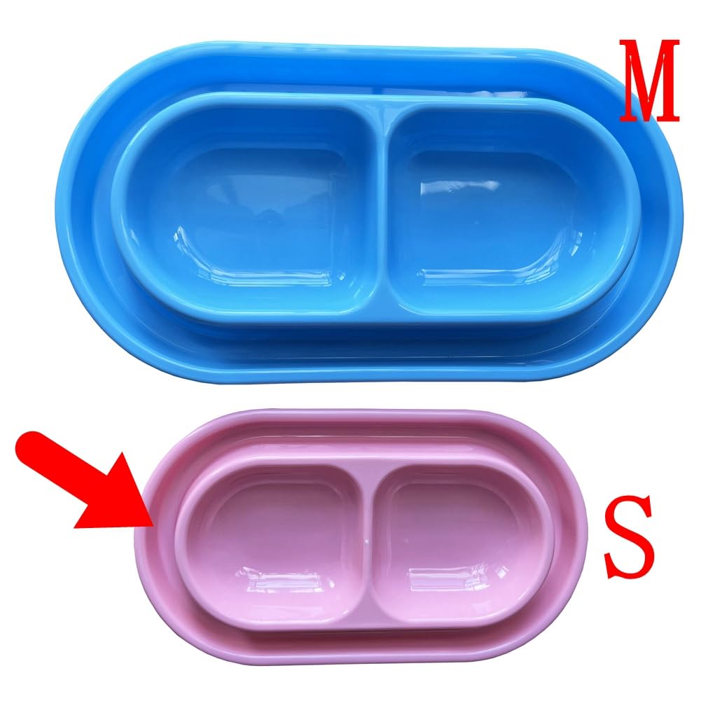 GRPET Cat Kitten Dish Dog Puppy Feeder Pet Bowl 3 Colors New Light Blue