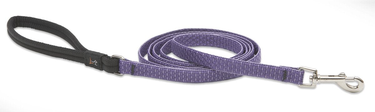 LupinePet Eco 1/2 Lilac 6-foot Padded Handle Leash for Small Pets