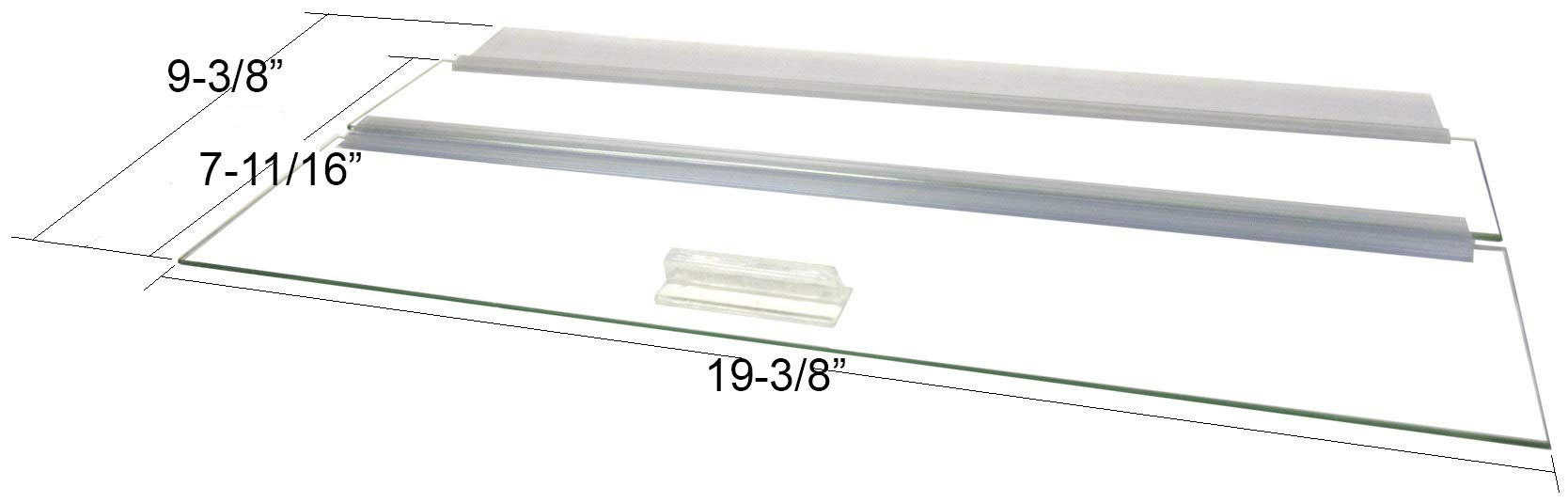 Aquarium Glass Canopy For Aquariums With And Without Center Brace, 10 Gallon To 200 Gallon Aquariums (Tank Without Center Brace,