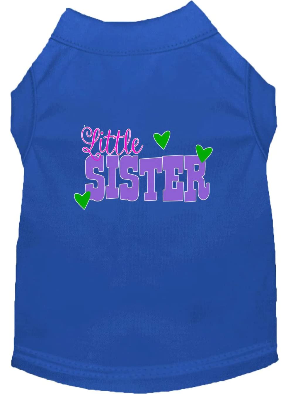 Pet Dog & Cat Shirt Screen Printed, "Little Sister" Purple 3XL (25-35 lbs.)