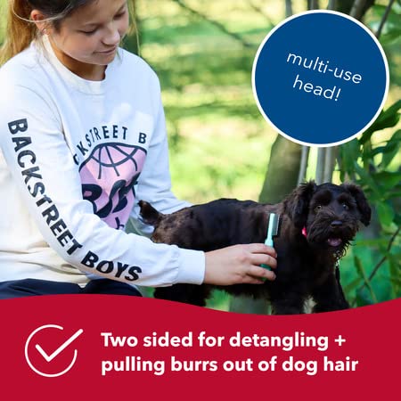 Coastal Pet Li'L Pals Double-Sided Dog Comb - Tick & Flea Comb - Dog Grooming Brush For Small Breeds & Puppies - One Size