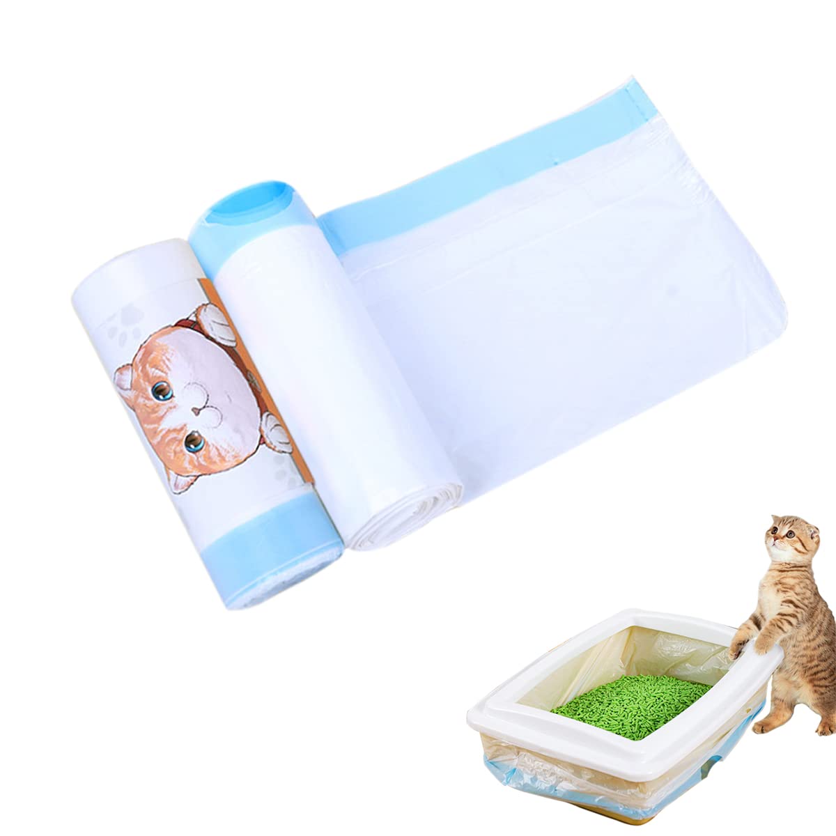 Sirahosi 20 Count Small Cat Litter Box Liners