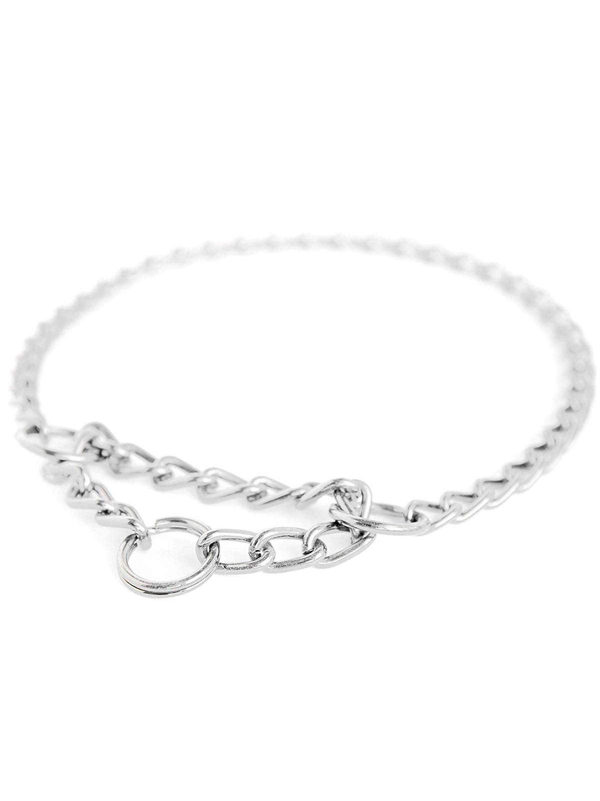 Mighty Paw Martingale Training Collar - Modified Slip Chain - No Slip - Trainer Approved - No More Pulling - Suitable For All Dogs - Steel Chain - Training Collar Chain - Stainless Steel Collar (32')