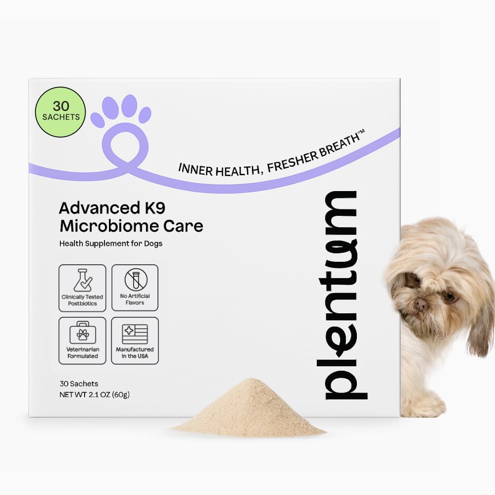Daily Probiotic + Prebiotic + Postbiotic Dog Supplement Powder | 12-in-1 Gut, Joints, Allergy, Immunity, Calming & Oral Health |