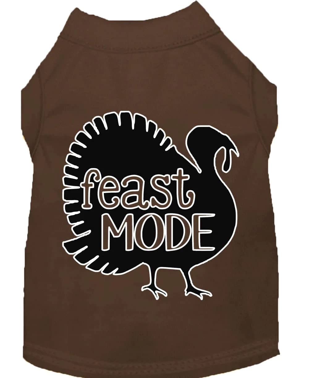 Pet Dog & Cat Shirt Screen Printed, "Feast Mode" Black 2XL (20-25 lbs.)