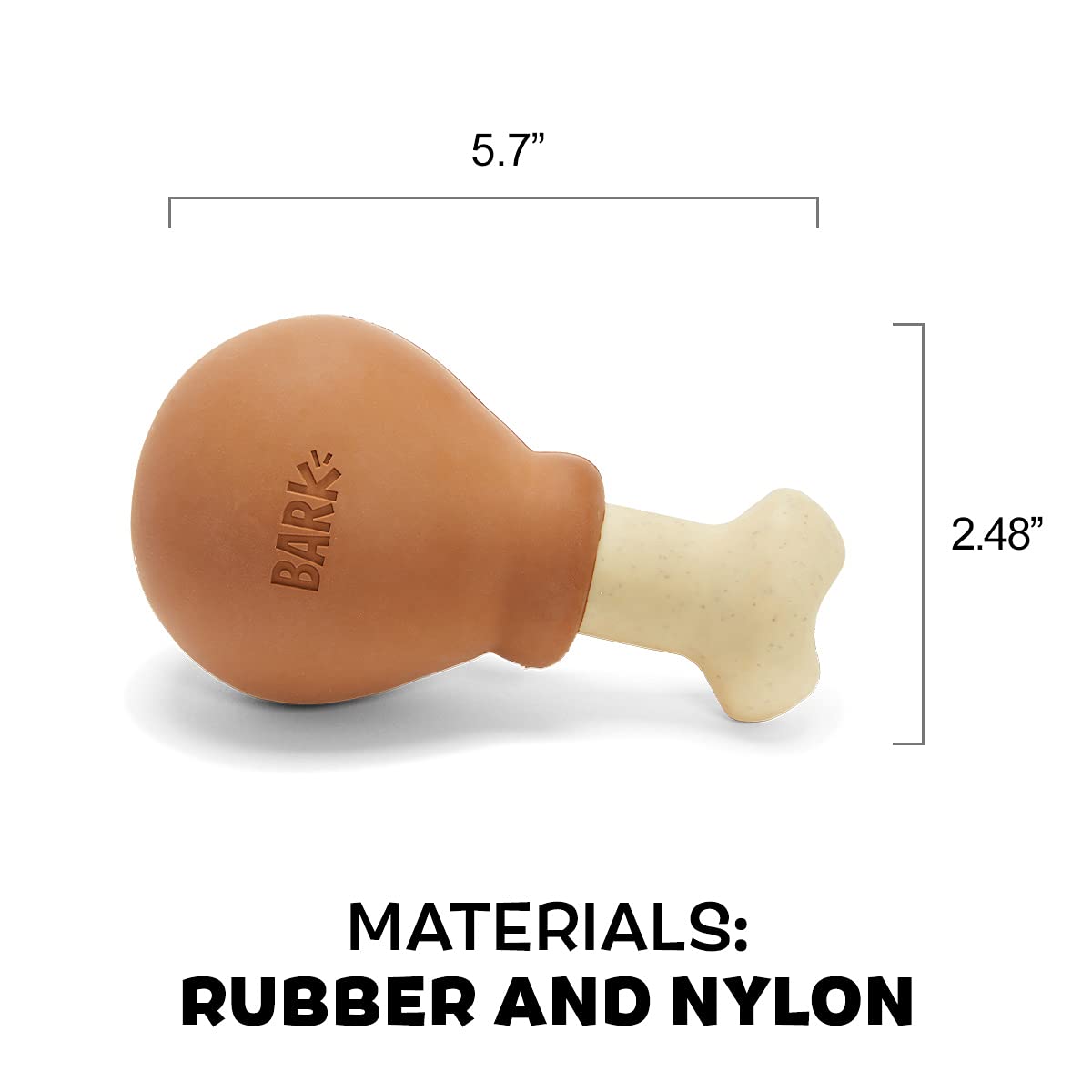 Barkbox Super Chewer Tough Dog Chew Toys For Aggressive Chewers, Dental Stimulating (Turkey - Large)