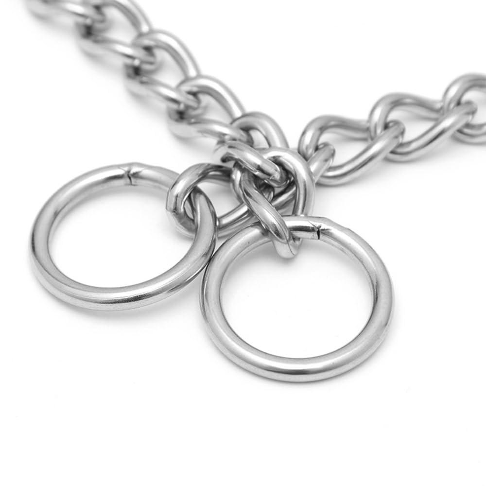 Silver Choke Chain For Dogs,Stainless Steel Training Choker Collar Slip P Link Martingale Collars Puppy Chain For Xxs Xs Small M