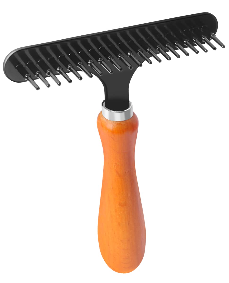1 Pack Carpet Rake Portable, Pet Hair Remover, Portable Dog Cat Hair Remover Lint For Hairball, Single Row Pins Shedding And Und