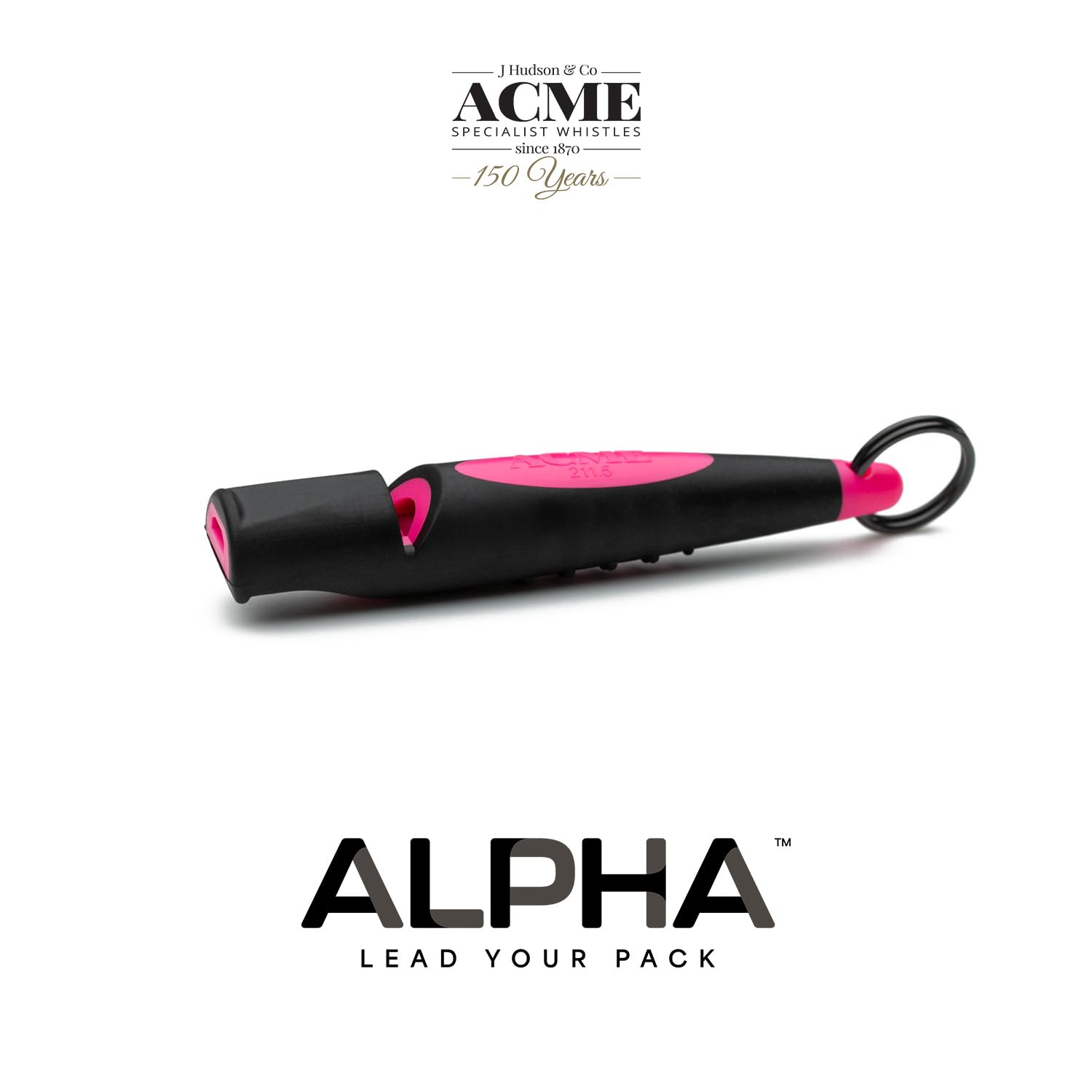 ACME Alpha 211.5 Professional Dog Training Whistle with Enhanced Ergonomic Grip. BPA-Free Plastic. 110 dBA. Long Range. Standard
