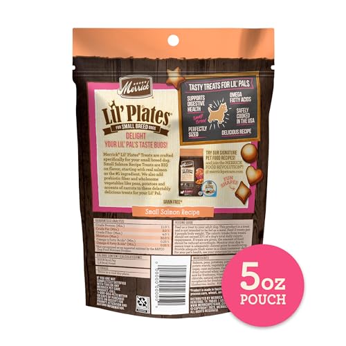 Merrick Lil Plates Small Salmon Recipe Grain Free Small Breed Dog Treats - 5 oz. Pouch
