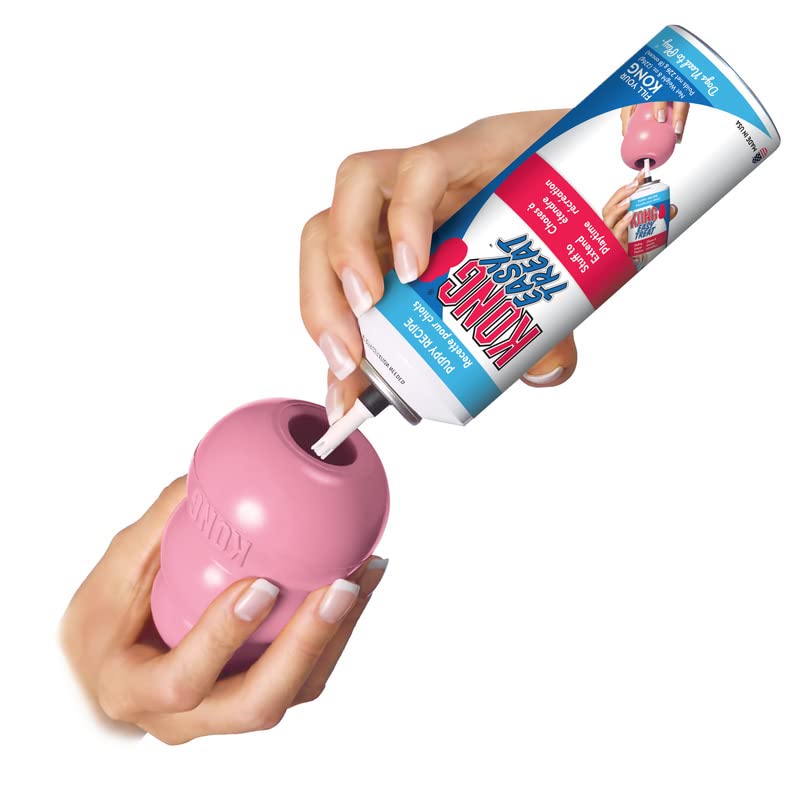 KONG Puppy Teething Rubber Chew Toy - Stuffable Fetch Toy for XS Puppies - Pink - Durable, Safe, Perfect for Chewing and Playtime