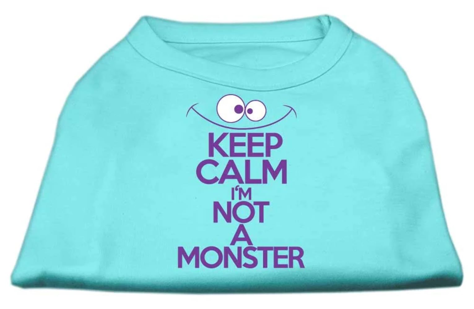 Pet Dog & Cat Shirt Screen Printed, Keep Calm I'm Not A Monster Light Pink XS (0-3 lbs.)