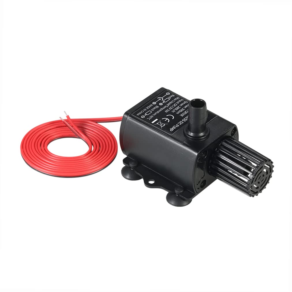 Decdeal Water Pump Aquarium, Submersible Water Pump, DC 12V 5W, Mini quiet Pump for Pond Aquarium Fish Tank, 280L/H, Lift 300cm