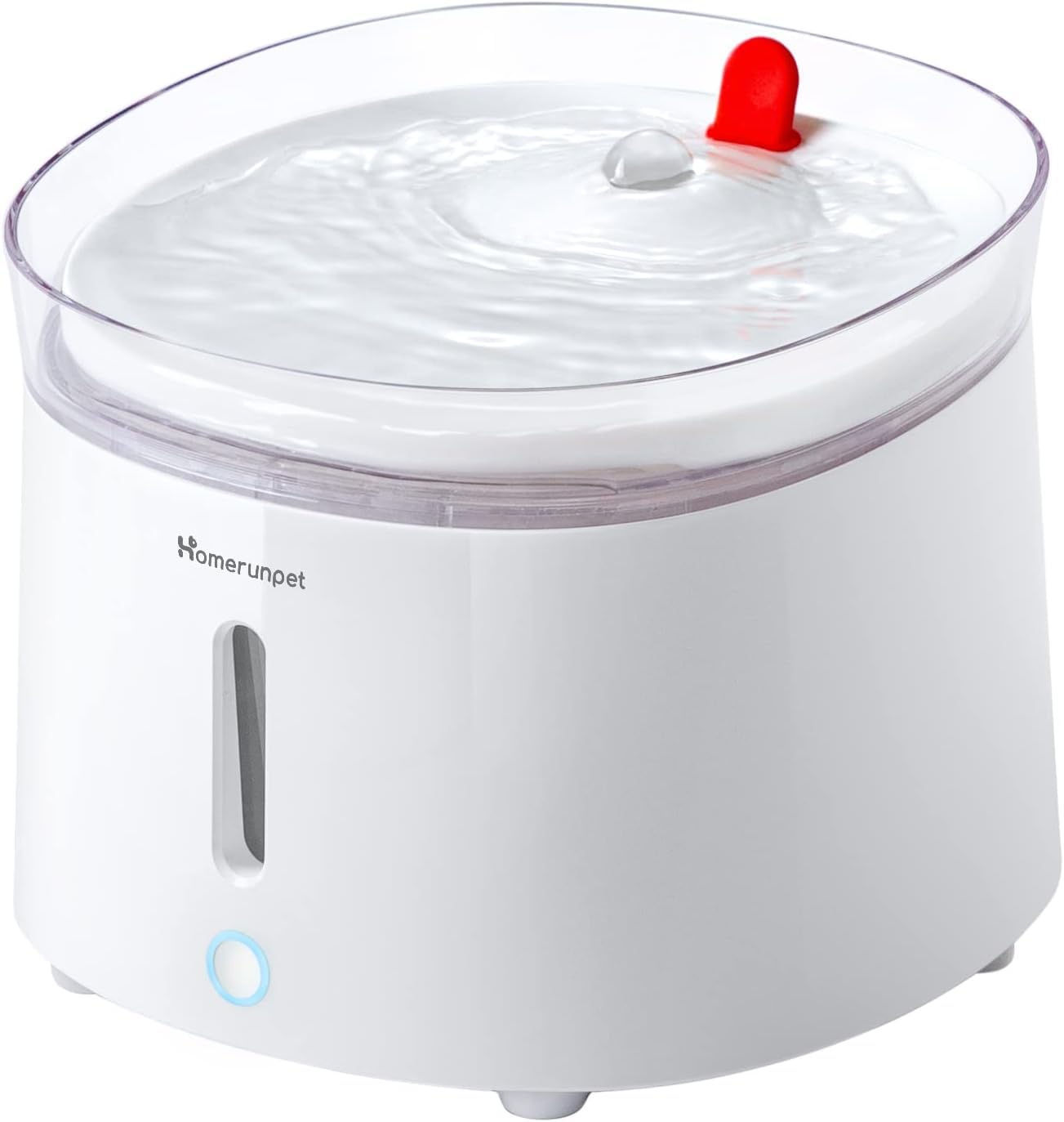 Homerunpet Cat Water Fountain Porcelain-Tray, Wireless Self-Cleaning Pump, Ultra Quiet 20Db Pet Water Dispenser For Cats And Dog