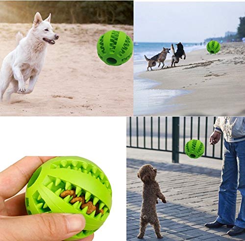 Sunglow 2 Pack Dog Toy Ball - Nontoxic Bite Resistant Teething Toys for Small/Medium/Large Dog and Puppy Cat, Dog Pet Food Treat
