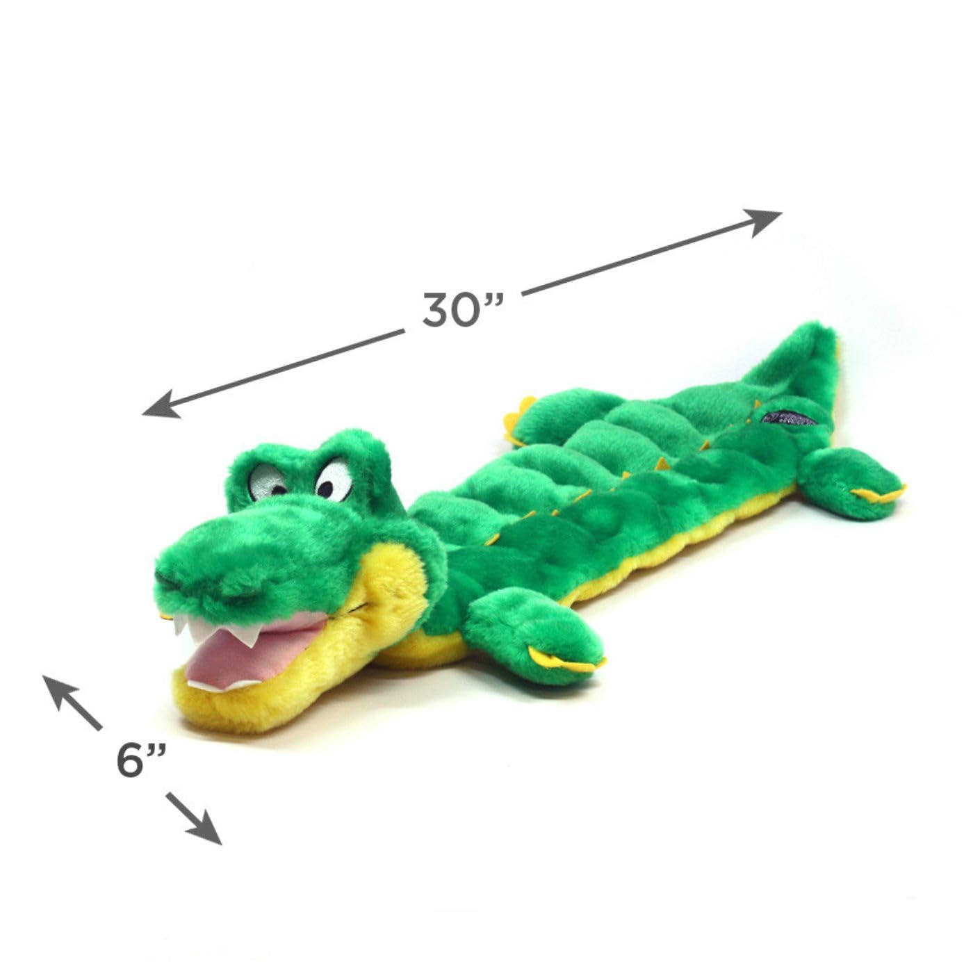 Outward Hound Squeaker Matz Plush Gator Dog Toy, Xl
