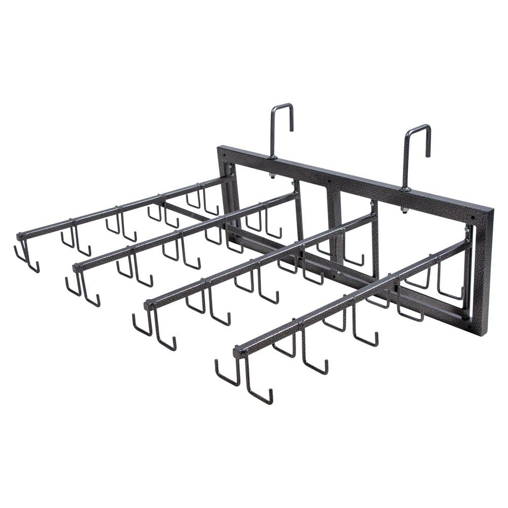 EASY-UP Pro Series 40 Swivel Hook Horse Bridle & Halter Tack Rack | Installed Size 27 Length x 9 Height x 21 Depth | Hooks Rotat