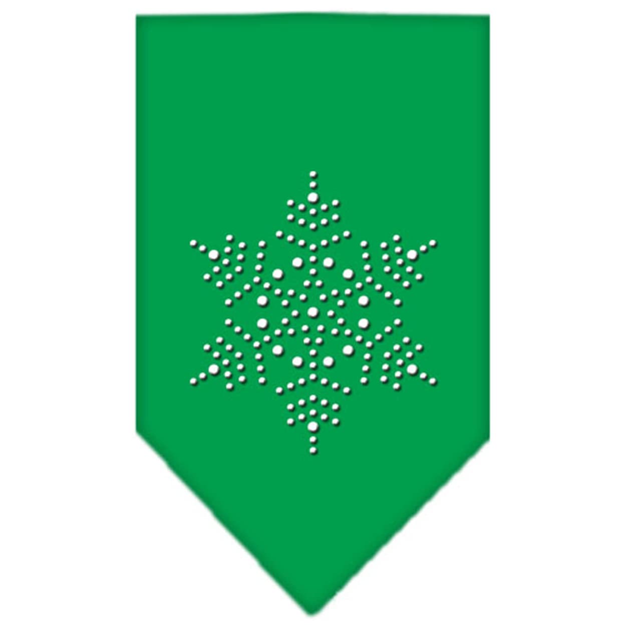 Mirage Pet Products Snowflake Rhinestone Bandana, Large, Emerald Green