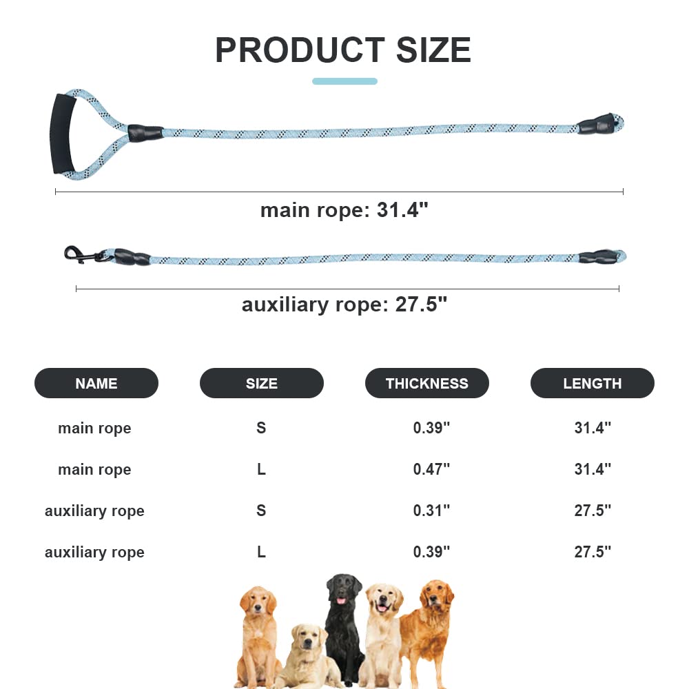 5 Dog Leash, Reflective Heavy Duty Five Way Dog Leash, Suitable For All Types Of Dogs, Multiple Dog Leash, 360 Swivel Tangle Fre