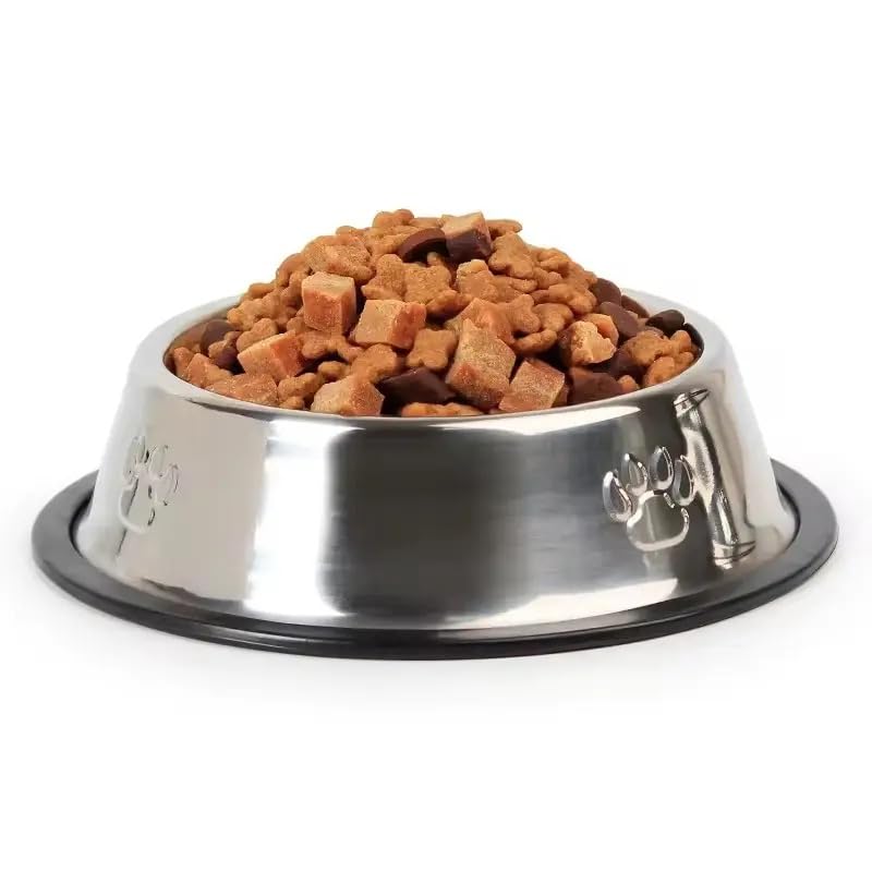 Premium Stainless Steel Pet Bowl For Cats With AntiSkid Rubber Base Rust Proof Metal Food And Water Feeding Dish For Puppies Ki