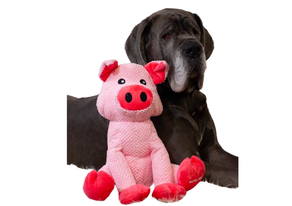 Gentle Giants Plush Pig Dog Toy | Heavy Duty Dog Toys | Dog Enrichment Toys For Large Dogs | Dog Toys Without Squeakers
