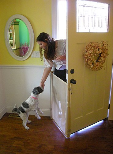 Bow Wow Barrier 28” White By Smart Retract: Retractable Door Barrier For Pets