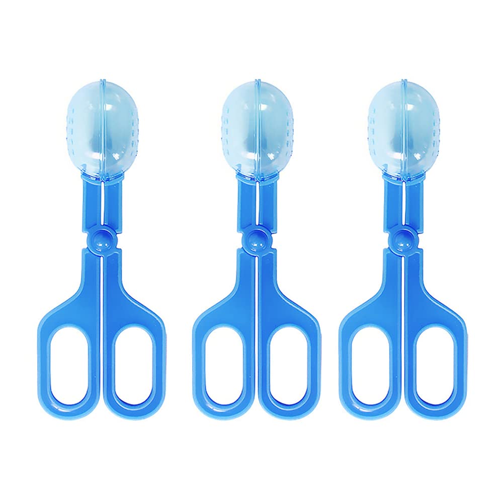 Ximimark 3 pcs Classic Aquarium Litter Blue Clear Reptile Poop Clamp Tool Kit New