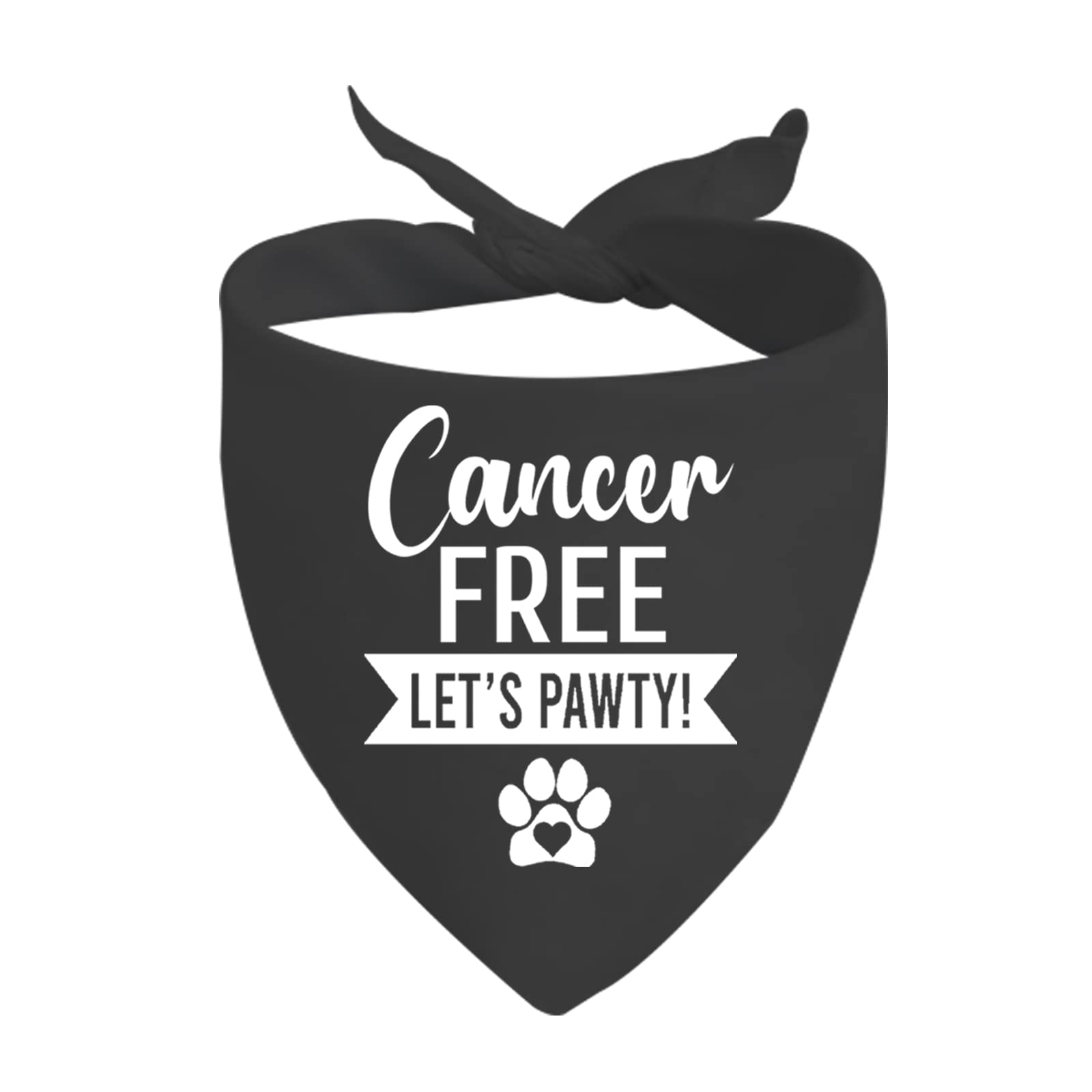 Jxgzso 1 Piece Cancer Free Dog Bandana I Beat Cancer Dog Bandana Cancer Survivor Dog Scarf (Cancer Free D)