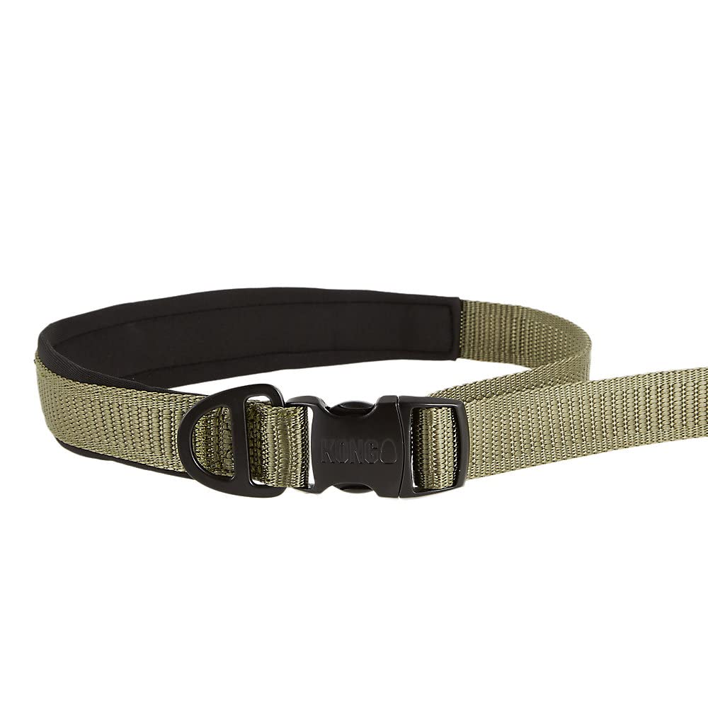 Kong Comfort Ultra Durable Traffic Padded Handle Hands Free Quick Control Leash 6' (Green)