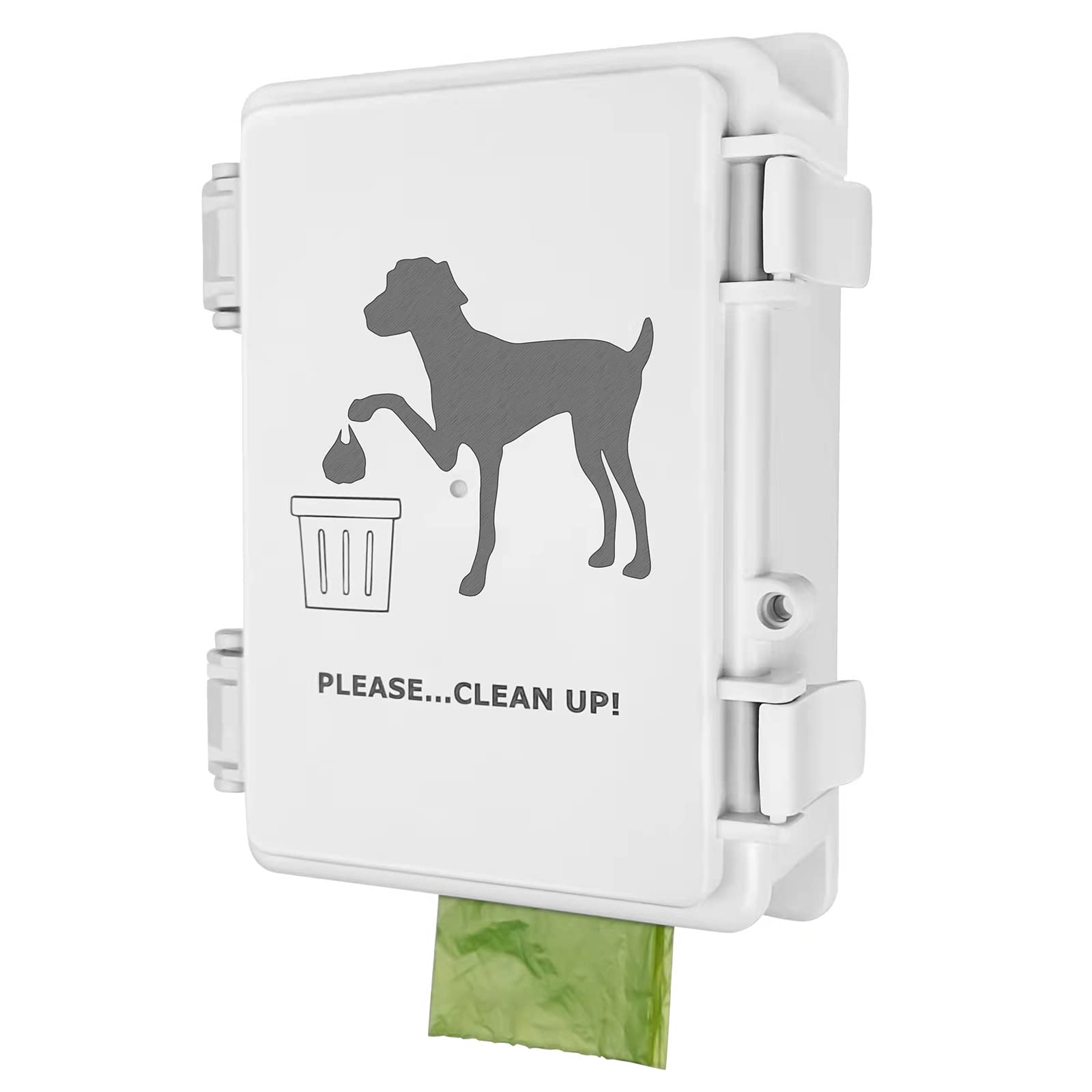 Dog Poop Bag Dispenser Wall Mount Waterproof Outdoor Dog Bag Dispenser  Printed With Cute Clean Up Dog Poop Signs  Stake, Pole, 